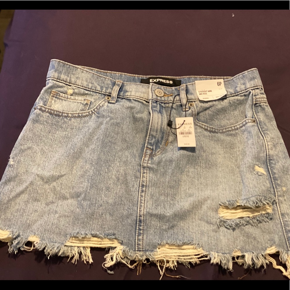 NWT Express jean skirt petite size 6